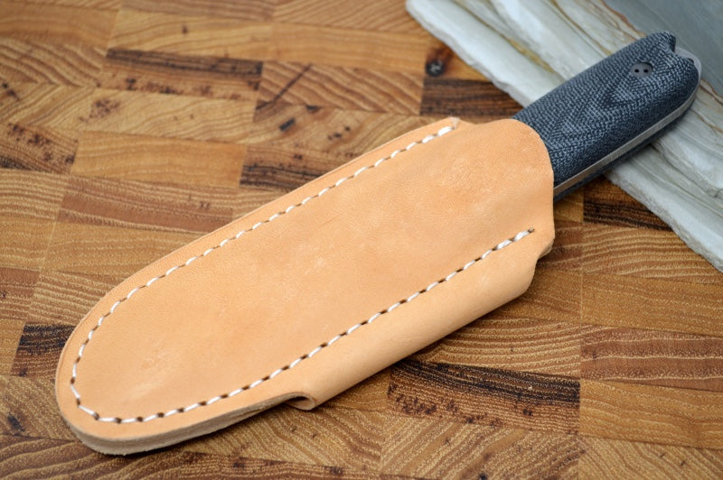 Bradford Knives Guardian 3.5 - 3D Black Micarta Handle / Stonewash M390 Blade / Sabre Grind 3.5S-101-M390