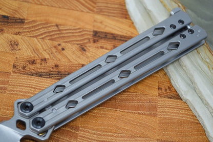 Kershaw Lucha Balisong - Stonewash 14C28N Steel Blade / Stainless Steel Handle 5150