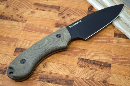 Bradford Knives Guardian 4 - 3D OD Green Micarta Handle / M390 Blade / Sabre Grind