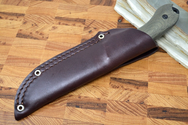 Bradford Knives Guardian 4 - 3D OD Green Micarta Handle / M390 Blade / Sabre Grind 4S-102B-M390