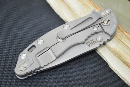 Rick Hinderer Knives XM-18 - Tri Way Pivot- 3.5" Slicer Blade / Working Finish / Blue & Black G-10 Handle