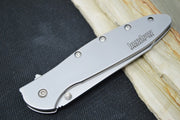 Kershaw 1660R Leek Flipper - Satin Reverse Tanto Blade / Stainless Steel Handle - Northwest Knives