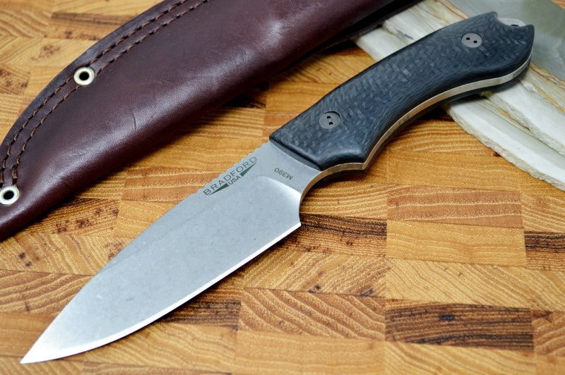 Bradford Knives Guardian 4 - 3D Black Carbon Fiber Handle / M390 Blade / Sabre | Northwest Knives