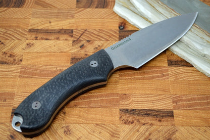 Bradford Knives Guardian 4 - 3D Black Carbon Fiber Handle / M390 Blade / Sabre Grind