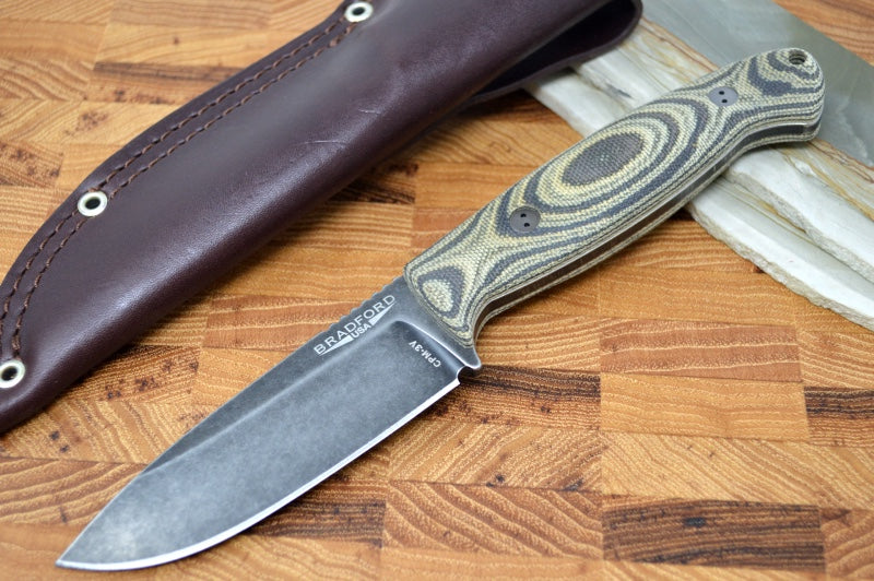 Bradford Knives Guardian 4.5 - 3D Camo Micarta Handle / CPM-3V Blade / Sabre Grind 4.5S-109N-3V