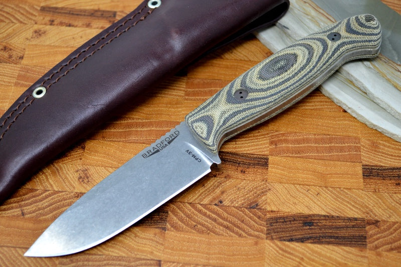 Bradford Knives Guardian 4.5 - 3D Camo Micarta Handle / Stonewash CPM-3V Blade / Sabre Grind