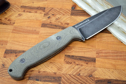 Bradford Knives Guardian 4.5 - 3D OD Green Micarta Handle / Nimbus CPM-3V Blade / Sabre Grind 4.5S-102N-3V