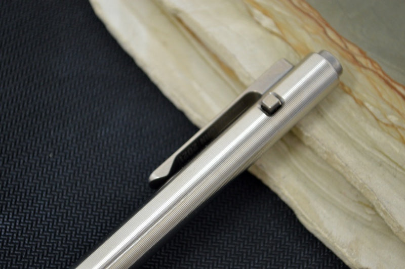 Tactile Turn Side Click Standard Pen - Titanium Handle / Titanium Clip