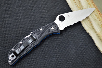 Spyderco Endela Thin Blue Line Edition - Black FRN Handle / Satin PS Blade / VG-10 Steel - C243FPSBKBL