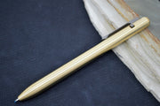 Tactile Turn Side Click Standard Pen - Bronze Handle / Titanium Clip - Northwest Knives