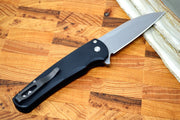Pro Tech Malibu - Stonewash 20CV blade / Black Aluminum Handle 5101 - Northwest Knives