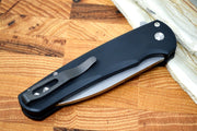 Pro Tech Malibu - Stonewash 20CV blade / Black Aluminum Handle 5101 - Northwest Knives