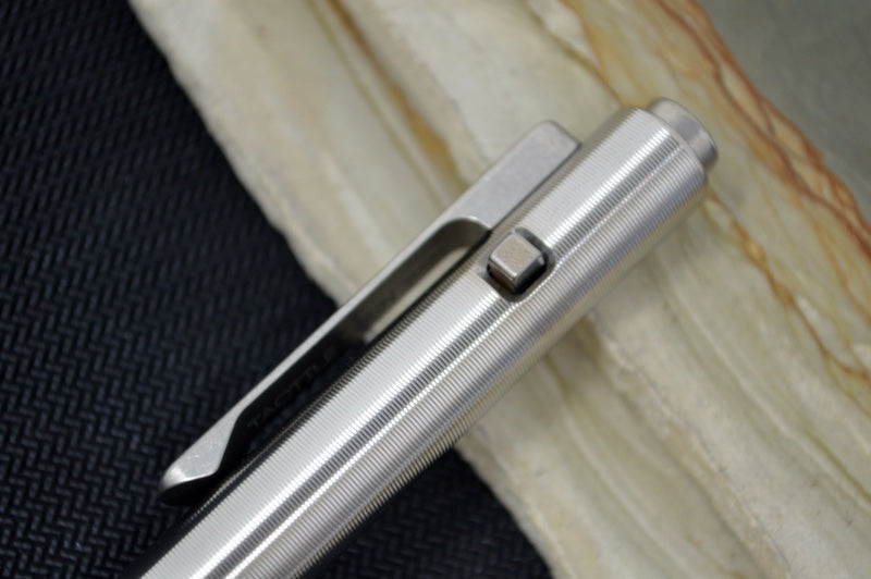 Tactile Turn Side Click Mini Pen - Titanium Handle / Titanium Clip
