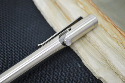 Tactile Turn  Bolt Action Pen - Titanium Handle / Titanium Clip