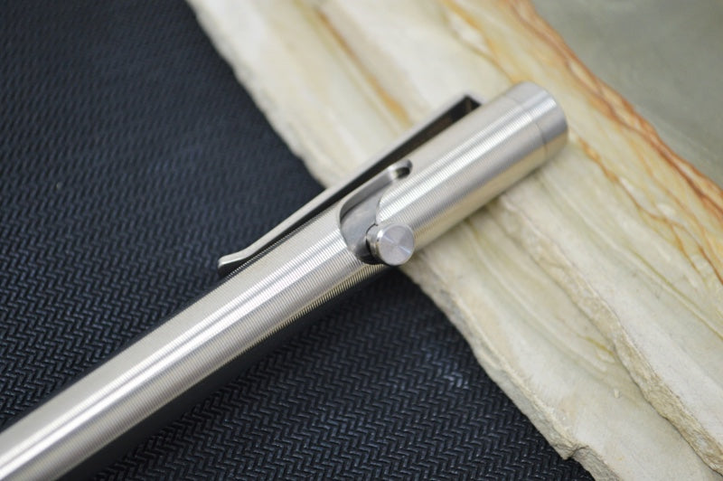 Tactile Turn  Bolt Action Standard Pen - Titanium Handle / Titanium Clip - Northwest Knives
