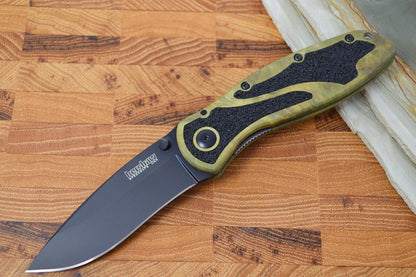 Kershaw 1670CAMO Blur - Black DLC 14C28 Stainless Blade / Camo Anodized Aluminum Handle