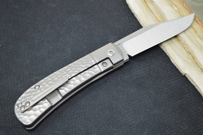 Pena Knives Lanny Front Flipper - Titanium Handle / M390 Steel / Clip Point Blade