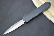 Heretic Knives Manticore E OTF - Battleworn Dagger Blade / Black Handle - Northwest Knives