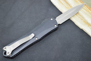 Heretic Knives Manticore E OTF - Battleworn Dagger Blade / Black Handle - Northwest Knives