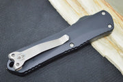 Heretic Knives Manticore E OTF - Battleworn Dagger Blade / Black Handle - Northwest Knives