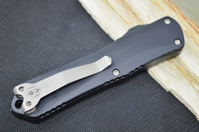 Heretic Knives Manticore E OTF - Battleworn Dagger Blade / Black Handle - Northwest Knives
