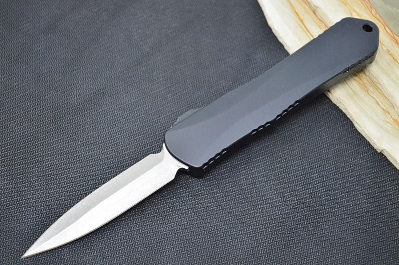 Heretic Knives Manticore E OTF - Stonewash Dagger Blade / Black Handle H028-2A - Northwest Knives