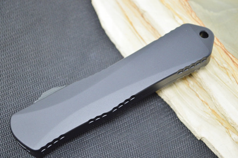 Heretic Knives Manticore E OTF - Stonewash Dagger Blade / Black Handle H028-2A - Northwest Knives