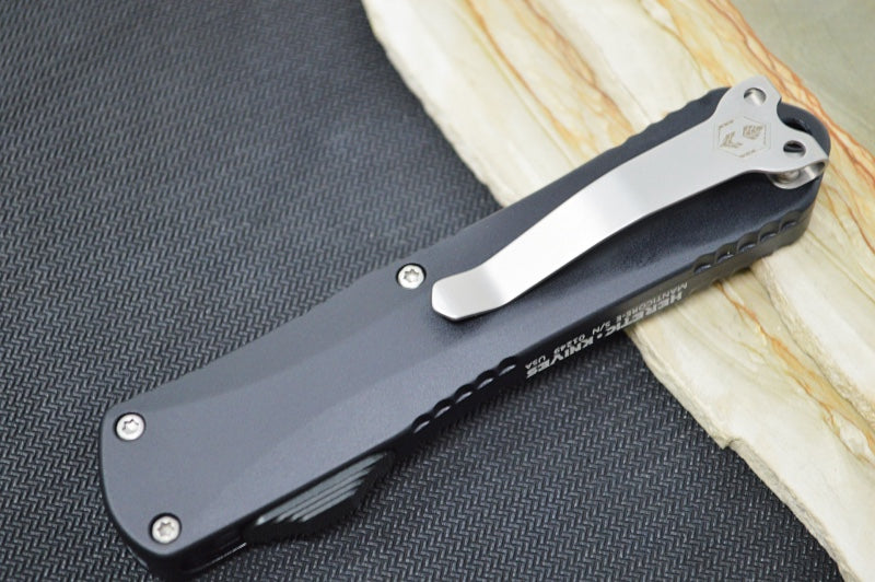 Heretic Knives Manticore E OTF - Stonewash Dagger Blade / Black Handle H028-2A - Northwest Knives