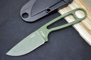Esee Knives Izula - OD Green 440C Skeletonized Handle / 1095 Steel Blade / OD Green Textured Powdered Blade IZULA-OD - Northwest Knives