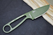 Esee Knives Izula - OD Green 440C Skeletonized Handle / 1095 Steel Blade / OD Green Textured Powdered Blade IZULA-OD - Northwest Knives