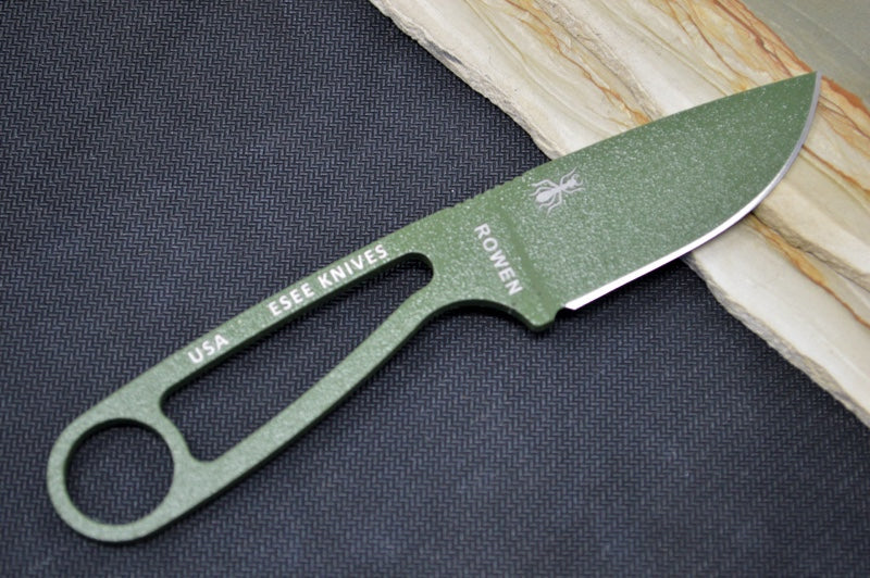 Esee Knives Izula - OD Green 440C Skeletonized Handle / 1095 Steel Blade / OD Green Textured Powdered Blade IZULA-OD