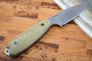 Bradford Knives Guardian 3.5 - 3D OD Green Micarta Handle / Stonewash M390 Blade / Sabre Grind 3.5S-102 - Northwest Knives