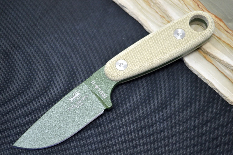 Esee Knives Izula II - Canvas Micarta Handle / 1095 Steel / OD Green Textured Powdered Blade IZULA-II-OD