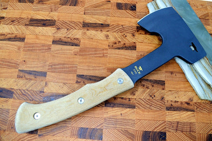 Buck Compadre Fixed Blade - Cobalt Grey Blade / Natural Micarta Handle 0106BRS1-B
