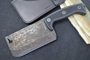 Esee Knives Expat Cleaver - Black Textured G-10 Handle / 1095 Steel / Stonewashed Black Oxide Finished Blade ESEE-CL1 - Northwest Knives