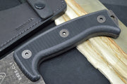 Esee Knives Expat Cleaver - Black Textured G-10 Handle / 1095 Steel / Stonewashed Black Oxide Finished Blade ESEE-CL1 - Northwest Knives