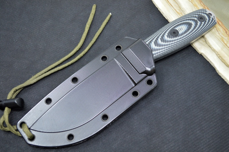 Esee Knives Model 4 - 3D Gray & Black G-10 Handle / CPM-S35VN Steel / Stonewashed Finish 4P35V-002