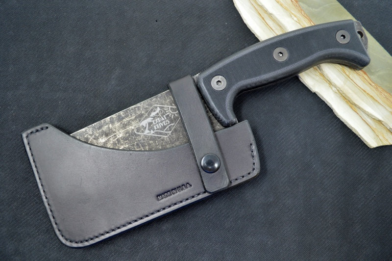 Esee Knives Expat Cleaver - Black Textured G-10 Handle / 1095 Steel / Stonewashed Black Oxide Finished Blade ESEE-CL1 - Northwest Knives