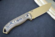 Esee Knives Model 5 - 3D Coyote Tan & Black G10 Handle / 1095 Steel / Dark Earth Textured Powdered Blade 5PDE-005 - Northwest Knives