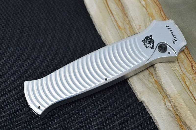 Piranha Knives "Bodyguard" - Black CPM-S30V Blade / Silver Aluminum Handle