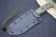 Esee Knives Model 5 - 3D Coyote Tan & Black G10 Handle / 1095 Steel / Dark Earth Textured Powdered Blade 5PDE-005 - Northwest Knives