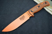 Esee Knives Model 6 - Black & Orange G10 Handle / 1095 Steel / Orange Textured Powdered Blade 6POR-006 - Northwest Knives