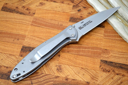 Stainless Steel Scales on Handle | Kershaw 1660 Knife With Satin Blade | Northwest Knives