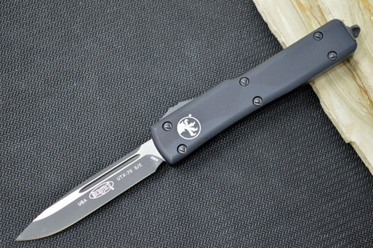 Microtech UTX-70 Tactical OTF - Black Handle / Single Edge / Black Blade 148-1T