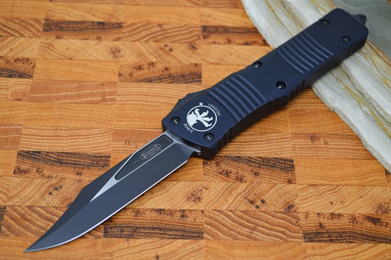 Microtech Combat Troodon OTF Tactical - Black Blade / Bowie Style / Black Handle - 146-1T
