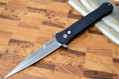 Pro Tech "The Large Don" Auto - Black Patterned Handle - Black 154CM Blade