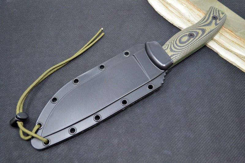 Esee Knives Model 6 - OD Green & Black G10 Handle / 1095 Steel / OD Green Textured Powdered Blade 6POD-003