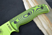 Esee Knives Model 6 - Venom Green & Black G10 Handle / 1095 Steel / Neon Green Textured Powdered Blade 6PVG-007 - Northwest Knives