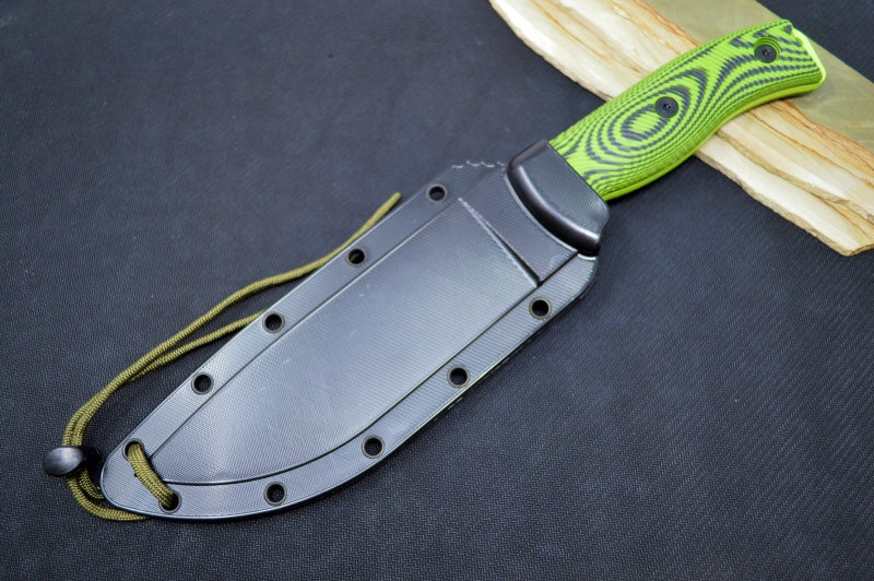 Esee Knives Model 6 - Venom Green & Black G10 Handle / 1095 Steel / Neon Green Textured Powdered Blade 6PVG-007 - Northwest Knives