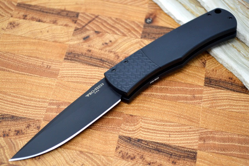 Pro Tech "Whiskers" Auto - Black Aluminum Handle - Bolster Release